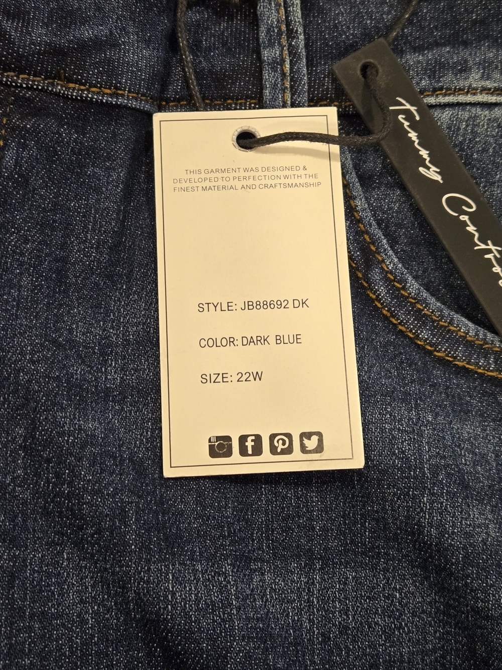 Judy Blue High Rise Dark Indigo Slim Jeans - Picture 6 of 12